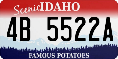 ID license plate 4B5522A