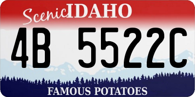 ID license plate 4B5522C