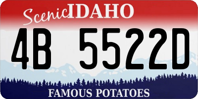 ID license plate 4B5522D