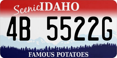ID license plate 4B5522G