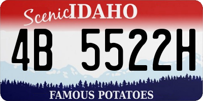 ID license plate 4B5522H