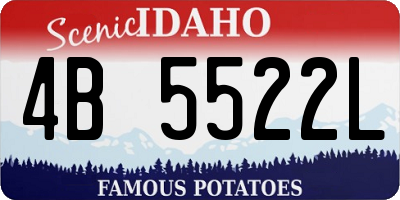 ID license plate 4B5522L