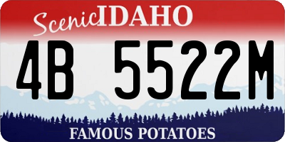 ID license plate 4B5522M