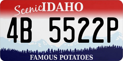ID license plate 4B5522P