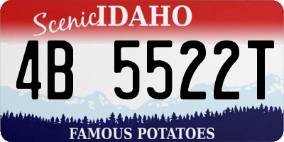 ID license plate 4B5522T