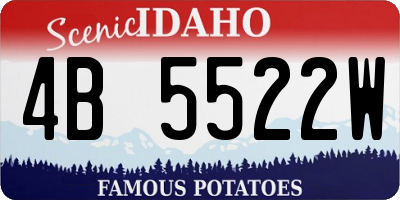 ID license plate 4B5522W