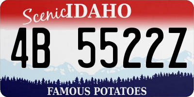 ID license plate 4B5522Z