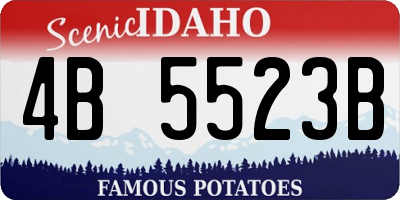 ID license plate 4B5523B