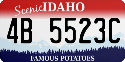 ID license plate 4B5523C