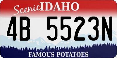 ID license plate 4B5523N