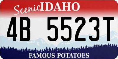 ID license plate 4B5523T