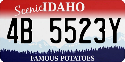 ID license plate 4B5523Y