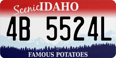 ID license plate 4B5524L
