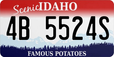 ID license plate 4B5524S