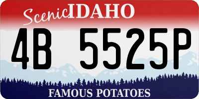 ID license plate 4B5525P