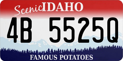 ID license plate 4B5525Q