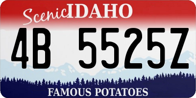 ID license plate 4B5525Z