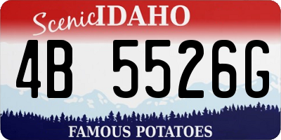 ID license plate 4B5526G