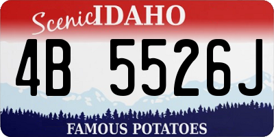 ID license plate 4B5526J