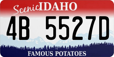 ID license plate 4B5527D