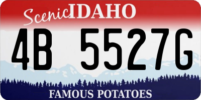 ID license plate 4B5527G