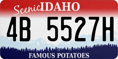 ID license plate 4B5527H