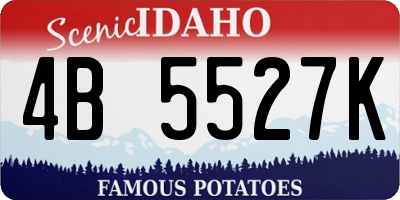ID license plate 4B5527K