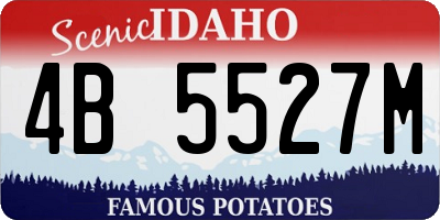 ID license plate 4B5527M