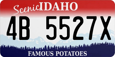 ID license plate 4B5527X