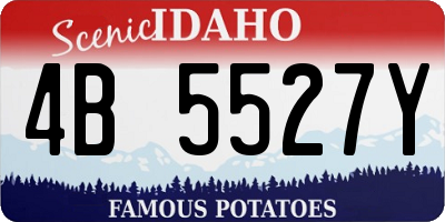 ID license plate 4B5527Y