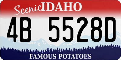 ID license plate 4B5528D