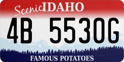 ID license plate 4B5530G