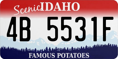 ID license plate 4B5531F