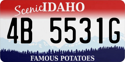 ID license plate 4B5531G