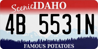 ID license plate 4B5531N