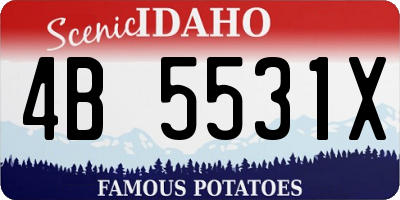 ID license plate 4B5531X