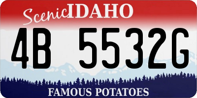 ID license plate 4B5532G