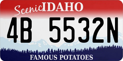 ID license plate 4B5532N