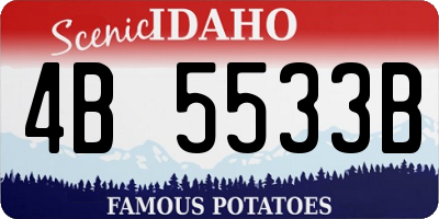 ID license plate 4B5533B