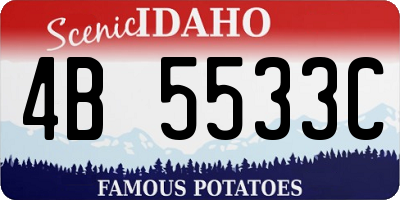 ID license plate 4B5533C