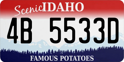 ID license plate 4B5533D