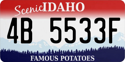 ID license plate 4B5533F