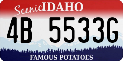 ID license plate 4B5533G