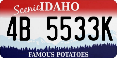 ID license plate 4B5533K