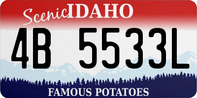 ID license plate 4B5533L