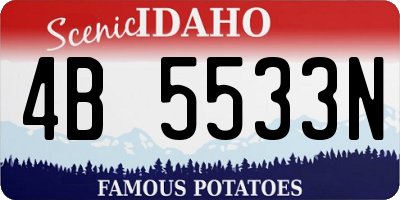 ID license plate 4B5533N