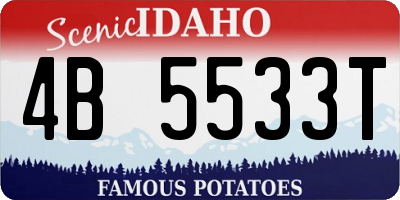 ID license plate 4B5533T