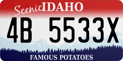 ID license plate 4B5533X