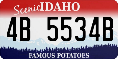ID license plate 4B5534B
