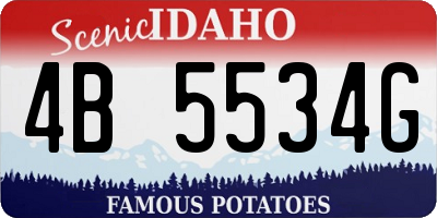 ID license plate 4B5534G